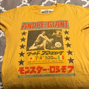 Roots of Fight Yellow Andre the Giant Tee